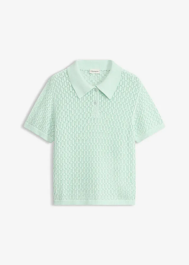 Jersey de punto ajour de algodón puro