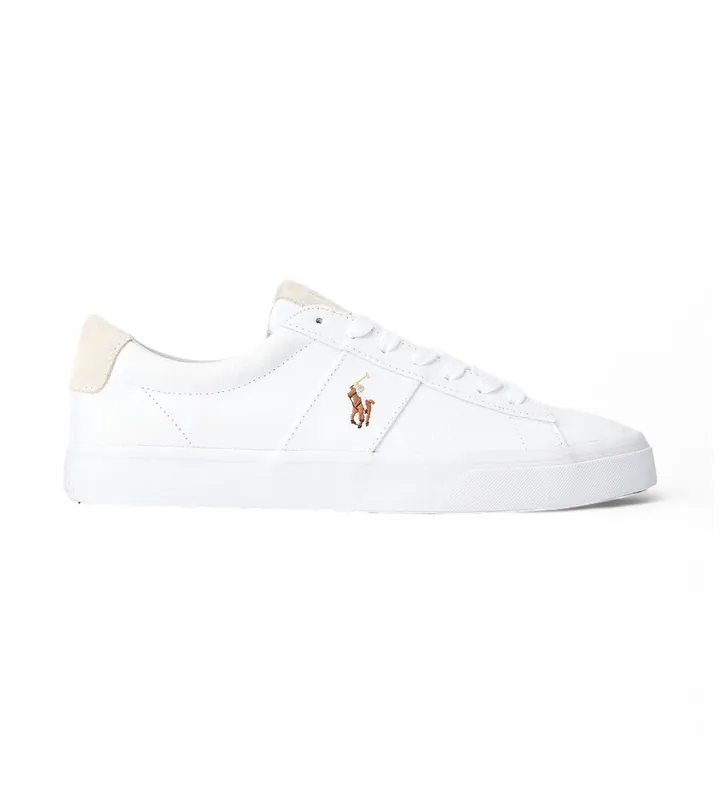 Polo Ralph Lauren para hombre. 816749369003 Zapatillas Sayer balnco (44), Blanco, Tela, Plano, Cordones, Casual