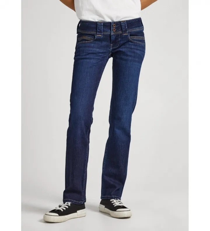 Pepe Jeans para mujer. PL204175CS7 Jeans Venus azul (28/30), Casual, Algodón, Denim, Sostenible