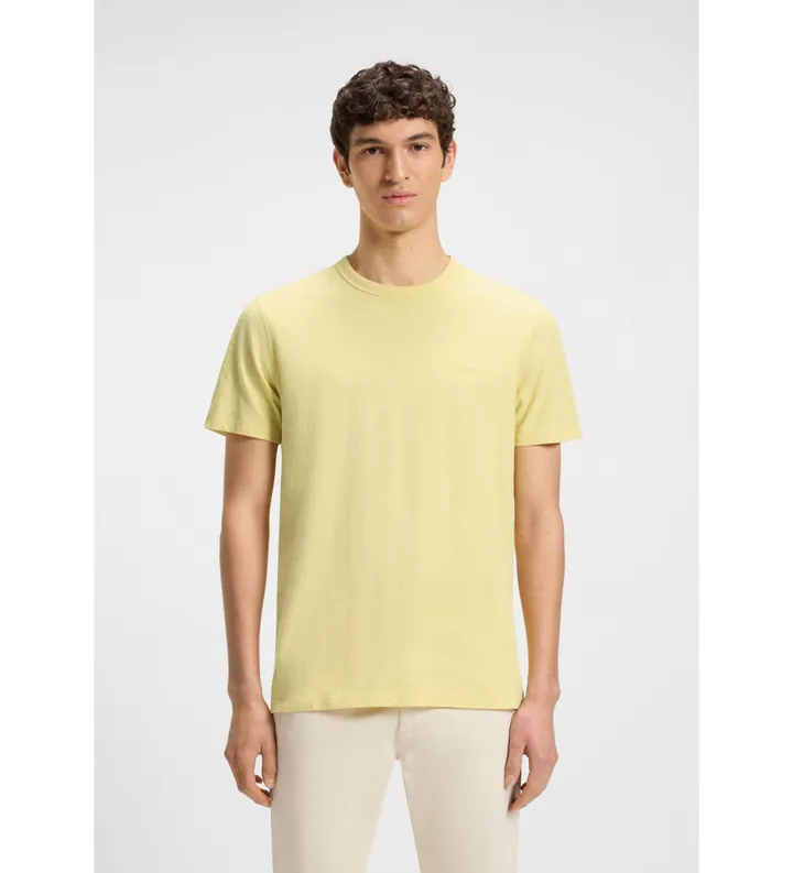 BOSS para hombre. 50508243 Camiseta Tegood amarillo (3XL), Casual, Poliéster, Manga corta