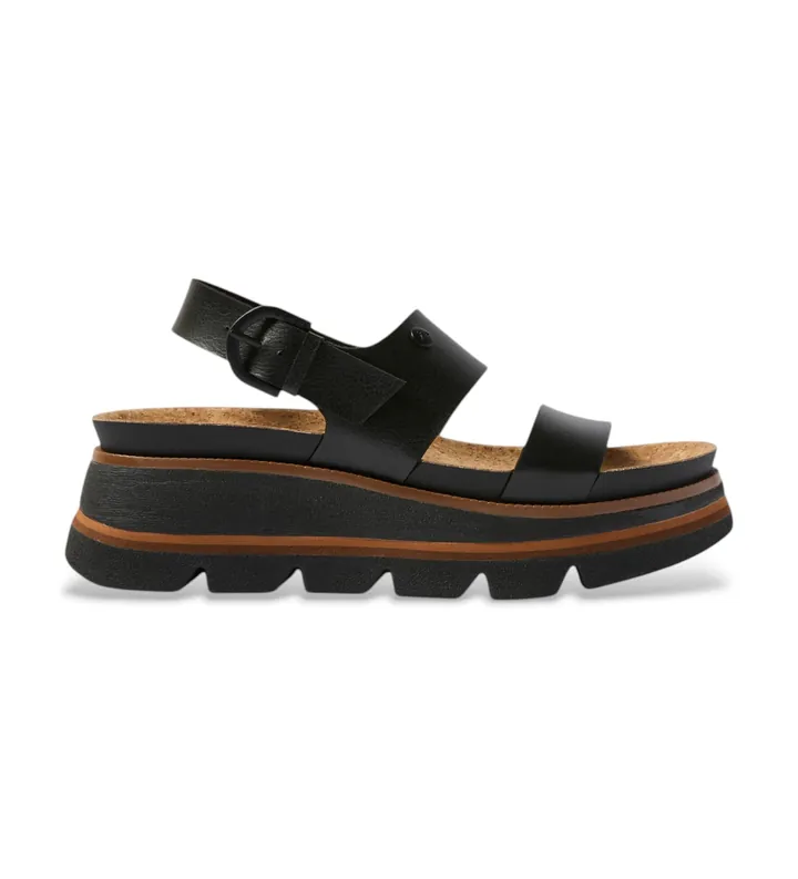 Reef para mujer. CJ7376 Sandalias Vista Luxe Liah negro (38.5), 3 a 5cm, Hebilla, Casual