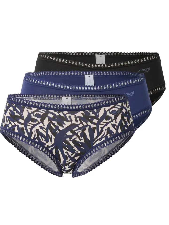 SLOGGI Braga 'Go Crush' beige / azul oscuro / gris / negro
