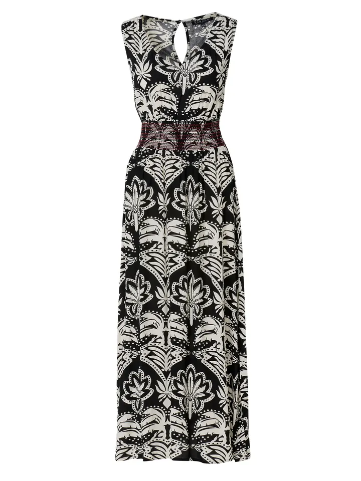KOROSHI Vestido negro / offwhite