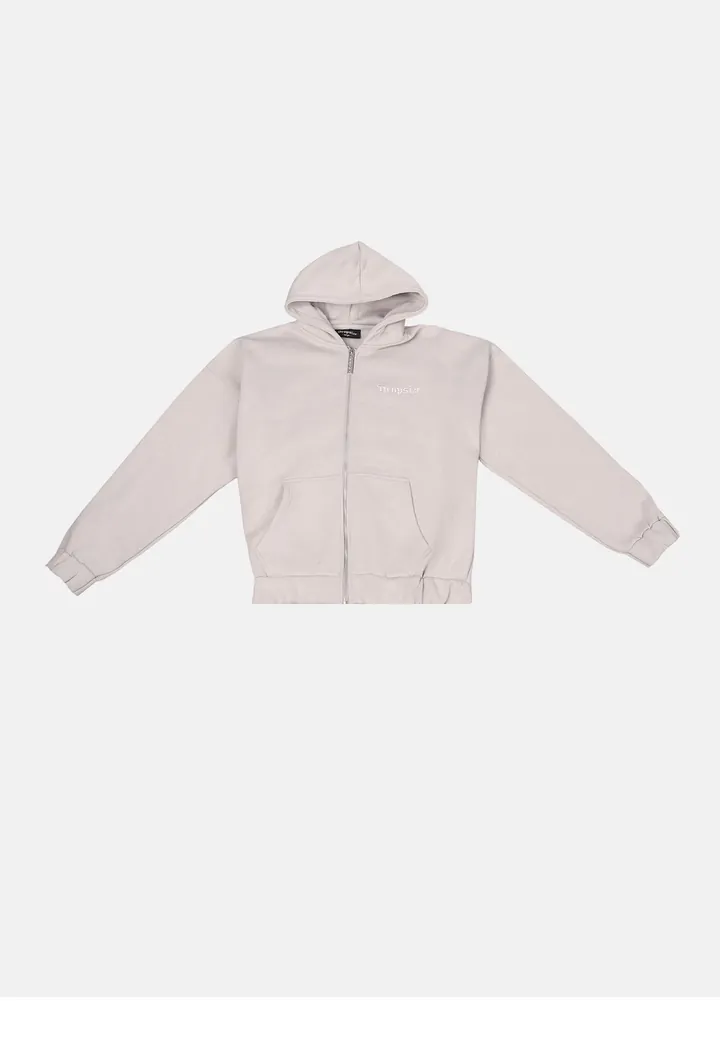 Dropsize Sudadera con cremallera  gris claro