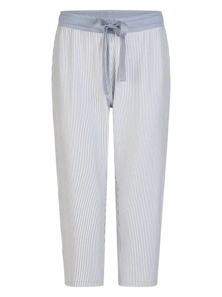 By Louise Pantalón de pijama 'Mix & Match' azul / blanco