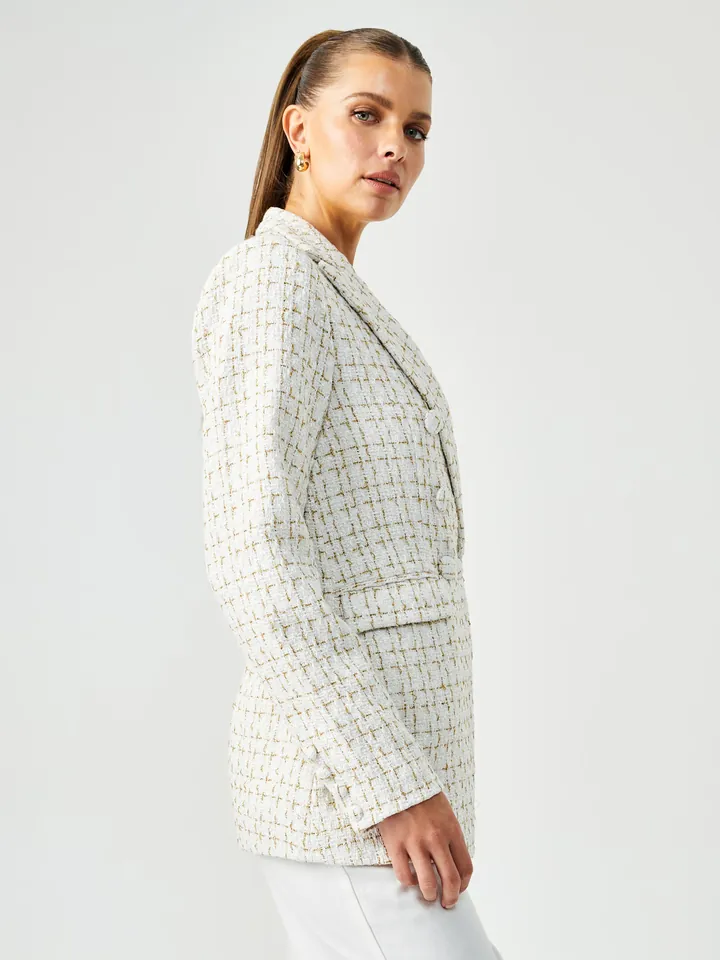 Willa Blazer 'Bonnie' oro / blanco natural