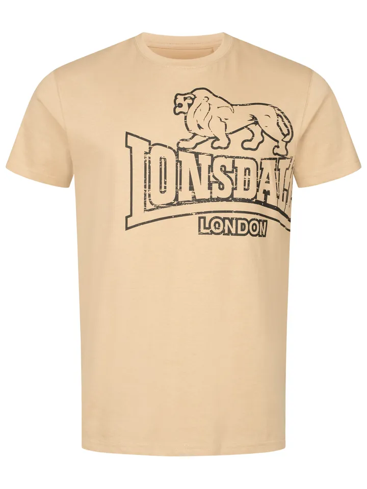 LONSDALE Camiseta 'Langsett'  arena / negro