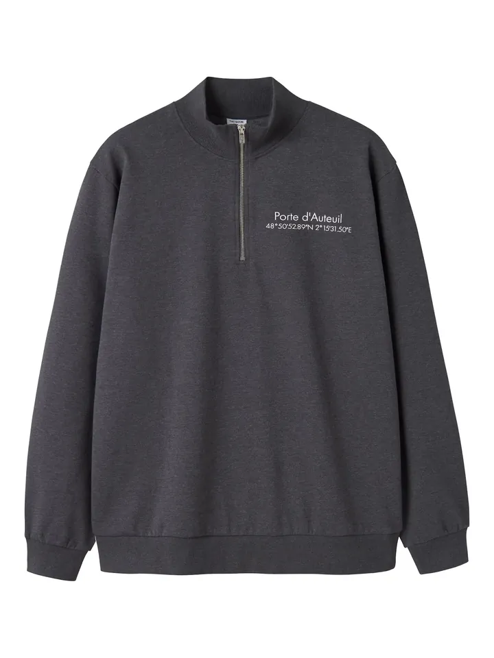 TWO SOON Sudadera  gris moteado / blanco