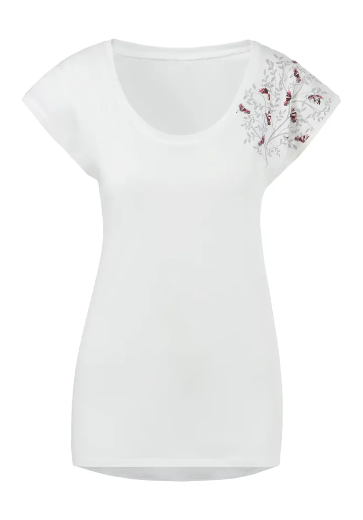 BEACHTIME by LASCANA Camiseta 'Beach Time' crema / marrón / gris / negro