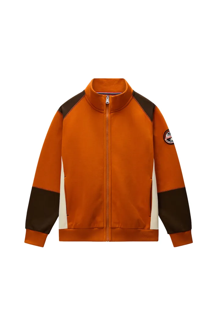 NAPAPIJRI Sudadera con cremallera 'ARCHIVE'  crema / chocolate / mandarina