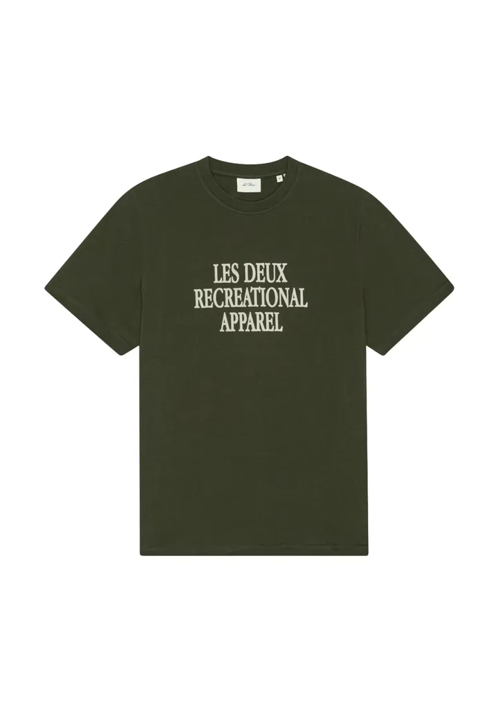 Les Deux Camiseta 'From Copenhagen' caqui / verde oscuro