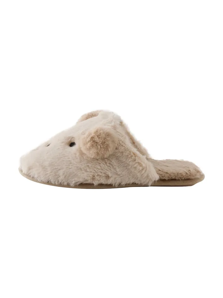 Next Zapatillas de casa 'Bär' marrón claro / negro