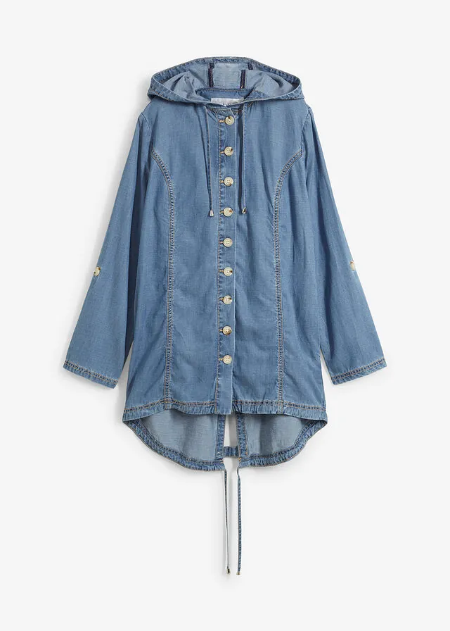 Chaqueta camisera con lino refrescante