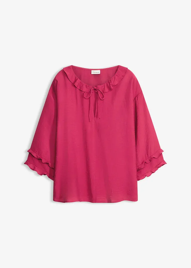 Blusa bohemia de una fina mezcla de viscosa