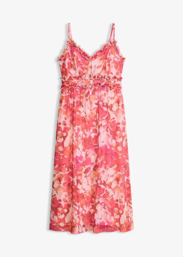 Vestido de tirantes de malla suave