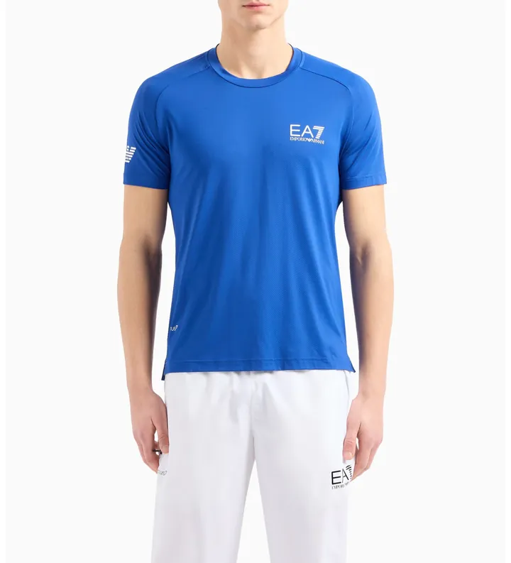 EA7 para hombre. 8NPT22_PJEMZ Camiseta Tennis Ventus7 azul (3XL), Deportivo, Tenis/Padel, Multideporte, Poliamida, Manga corta