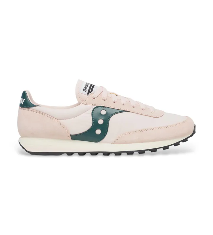 Saucony para hombre. S70884-15 Zapatillas de Piel Trainer 80 rosa (40), Plano, Cordones, Casual