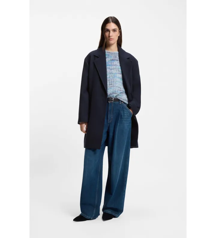 BOSS para mujer. 50548660 Abrigo Calesara marino (34), Azul, Casual, Sintético