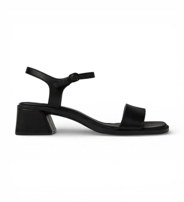 Camper para mujer. K201914-001 Sandalias de Piel Kora negro (38), 3 a 5cm, Hebilla, Casual, Fiesta, Clásico