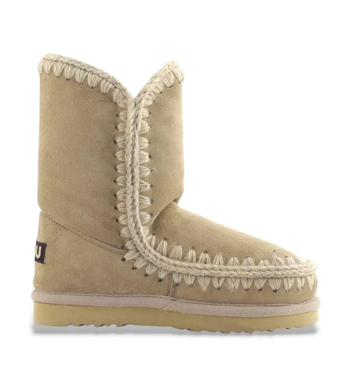 Mou para mujer. MU.FW101000A Botines de Piel Eskimo 24 marrón (36), Plano, Ninguno, Casual