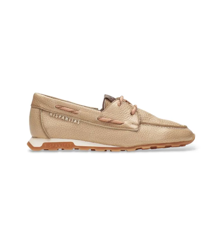 Hispanitas para mujer. HV264603 Zapatillas Zinnia marrón (36), Piel, Plano, Ninguno, Casual, Clásico