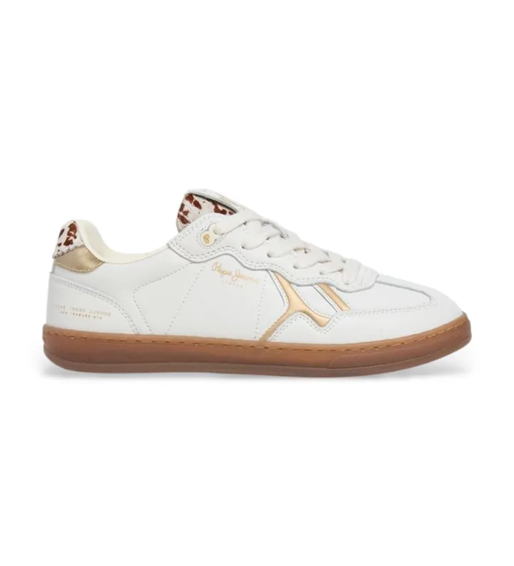 Pepe Jeans para mujer. PLS000027 Zapatillas de Piel Ball Chic blanco (36), Plano, Cordones, Casual