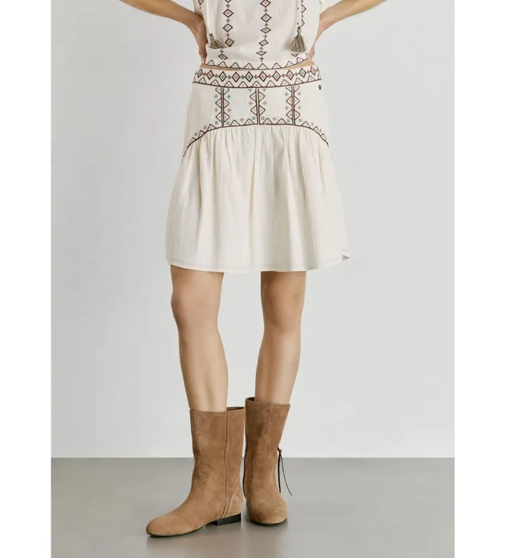 Pepe Jeans para mujer. PL9011941 Falda Denvery blanco (L), Casual, Algodón