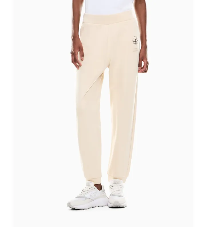 EA7 para mujer. 7W001001_AF20758 Pantalón chándal Graphic Series en mezcla de algodón beige (L), Casual
