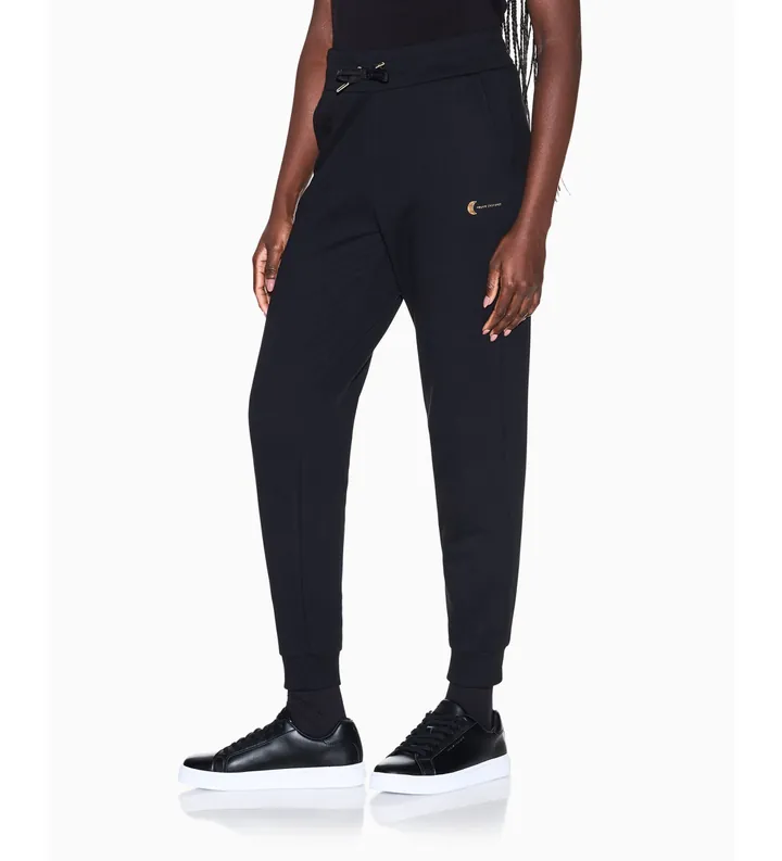 A|X Armani Exchange para mujer. XW001848AF18853UC001 Pantalón jogger con cordón negro (L), Casual, Algodón