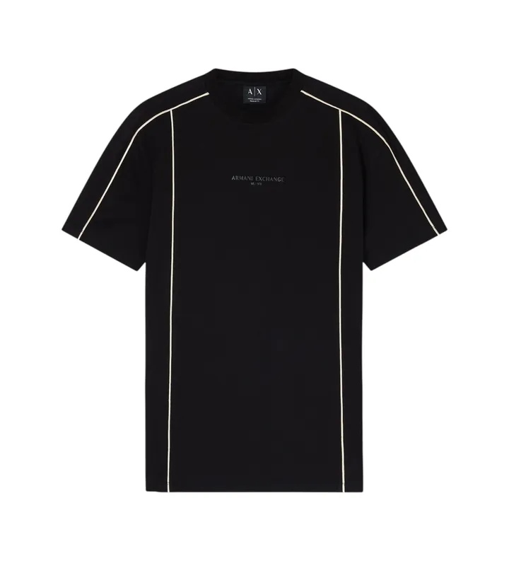 A|X Armani Exchange para hombre. XM002492AF10356UC001 Camiseta Premium negro (L), Casual, Algodón, Manga corta