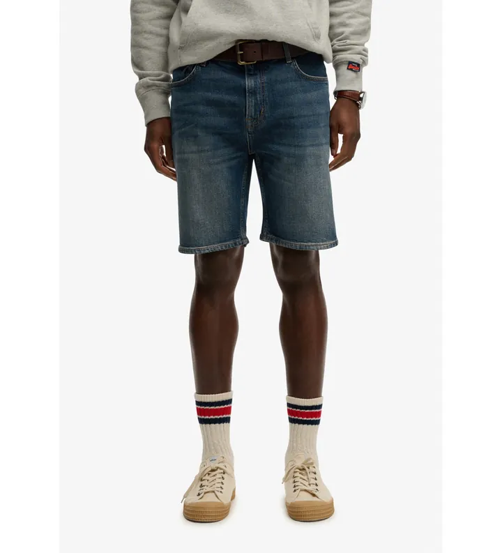 Superdry para hombre. M7110394A Shorts Vintage Straight azul (30), Casual, Algodón, Denim