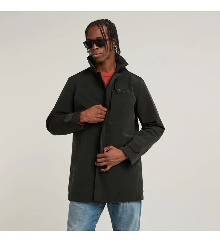 G-Star para hombre. D25378-C408-G766 Gabardina Garber negro (M), Casual, Poliéster Reciclado, Sostenible