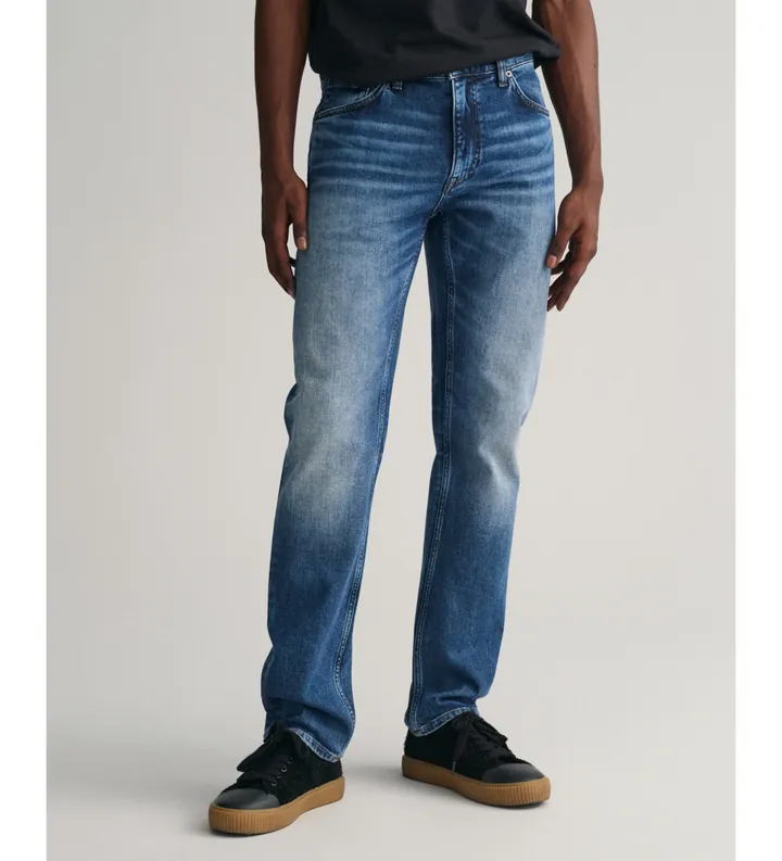Gant para hombre. 1000261 Jeans Regular Fit azul (36/32), Casual, Algodón, Denim