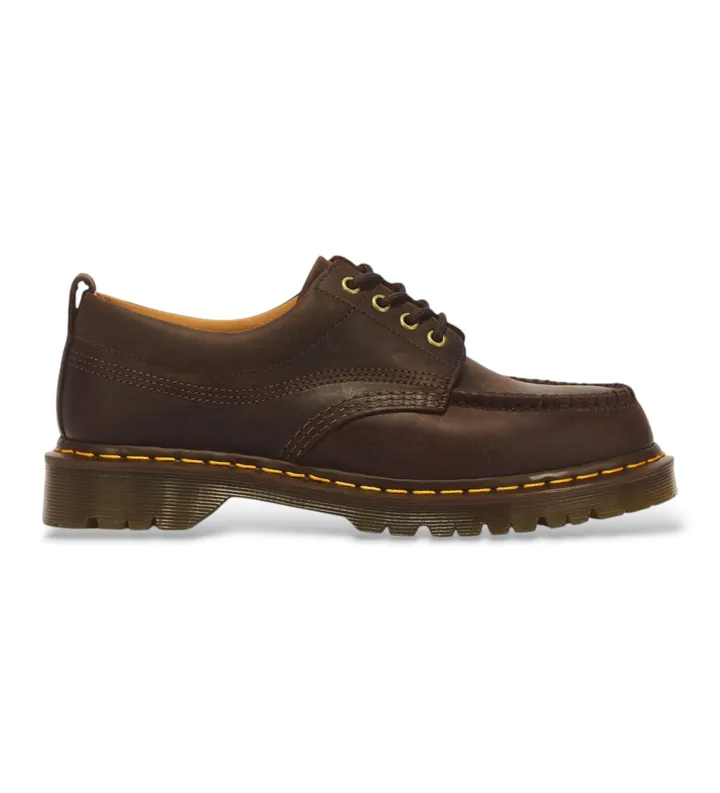 Dr Martens para hombre. 43348200 Mocasines de Piel Lowell de 4 ojales marrón (41), Plano, Cordones, Casual