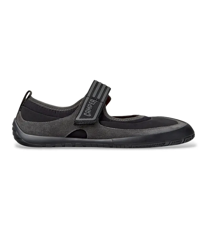 Camper para mujer. K201987-001 Bailarinas Peu Path+ negro (36), Plano, Velcro, Casual, Poliéster reciclado