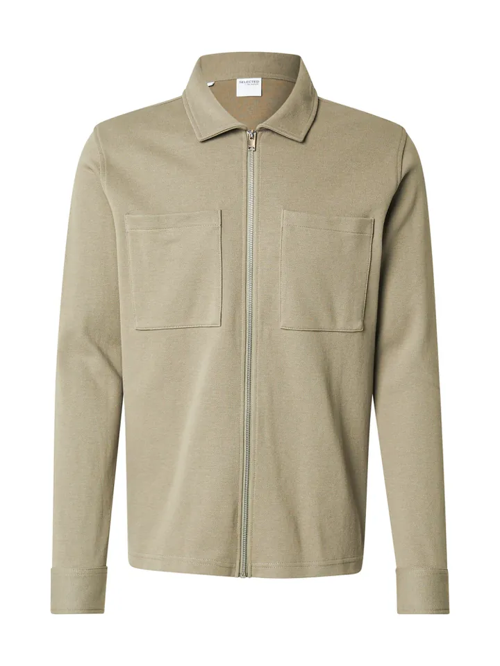 SELECTED Sudadera con cremallera 'SLHJACKIE'  verde claro