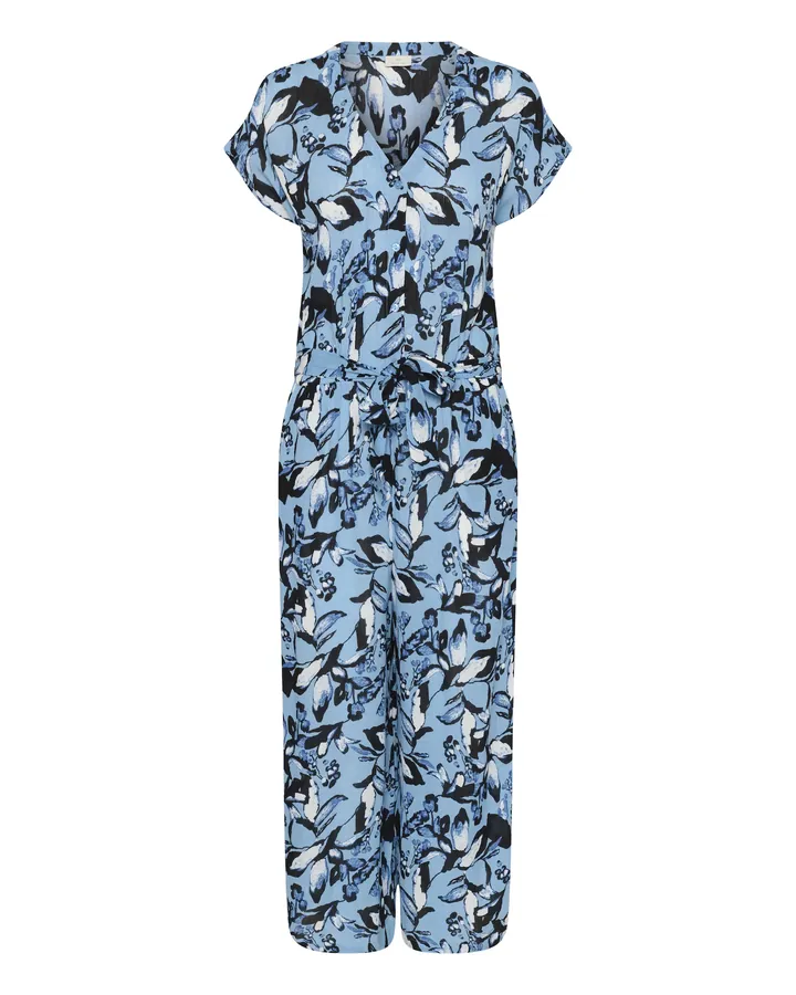 Kaffe Jumpsuit 'KAMille' azul claro / negro / blanco