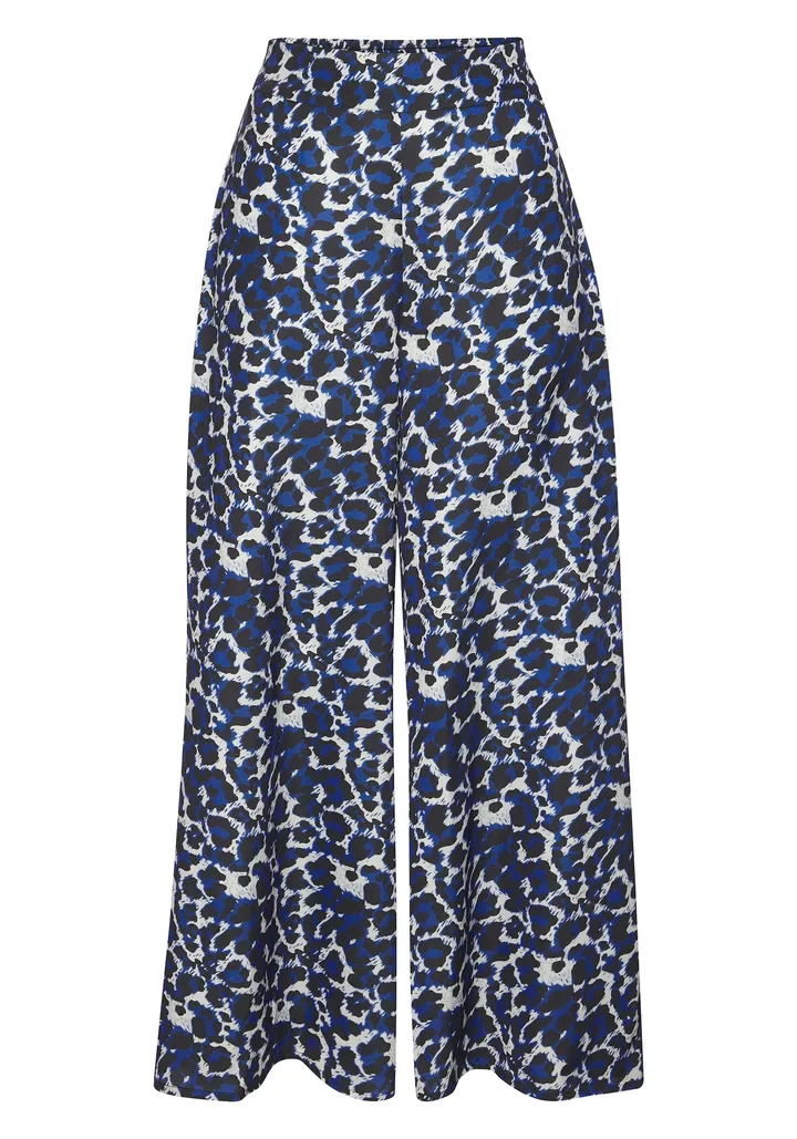 LASCANA Pantalón azul oscuro / negro / blanco