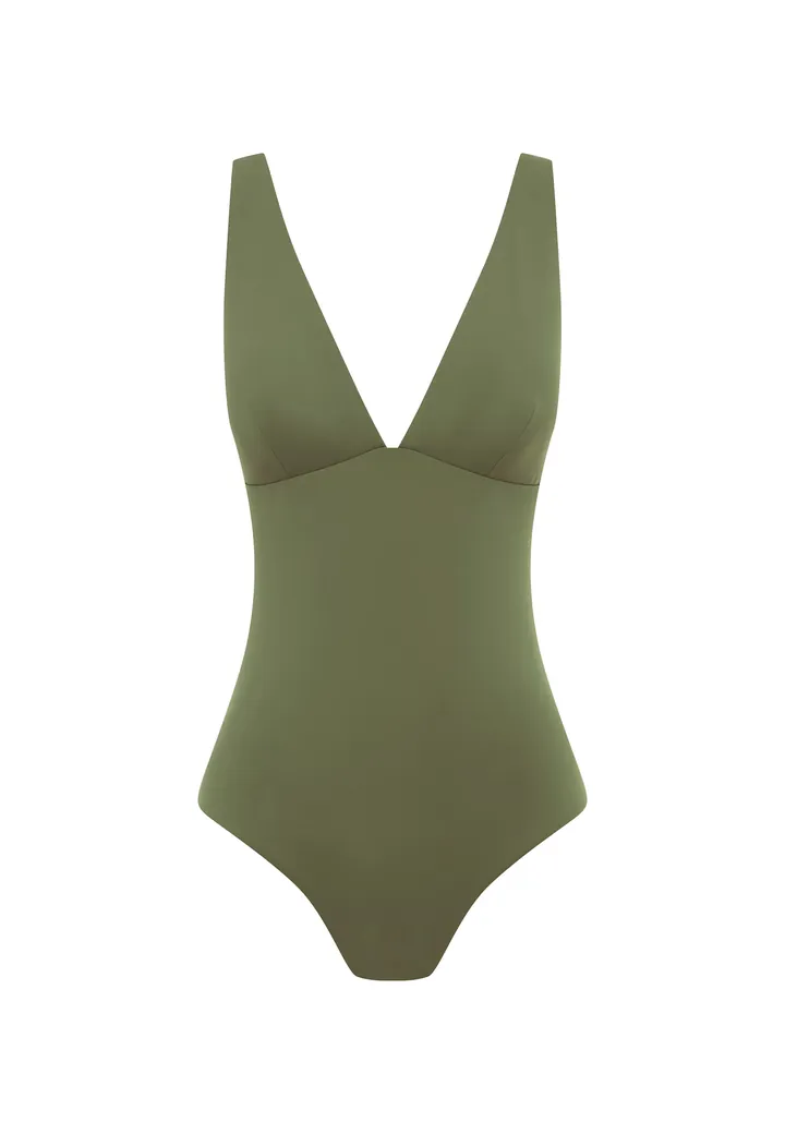 SEA LEVEL Traje de baño 'Essentials Longline'  caqui
