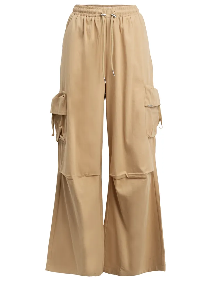 Influencer Pantalón cargo 'Drawstring' camelo