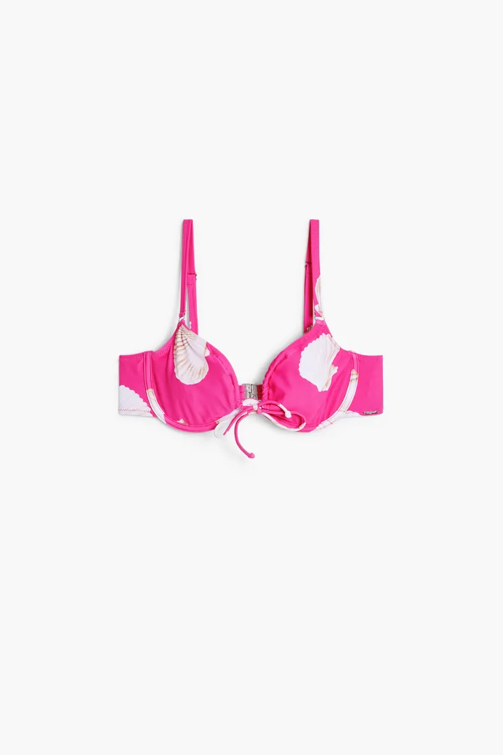 Desigual, Top bikini conchas fucsia, Rojo, L
