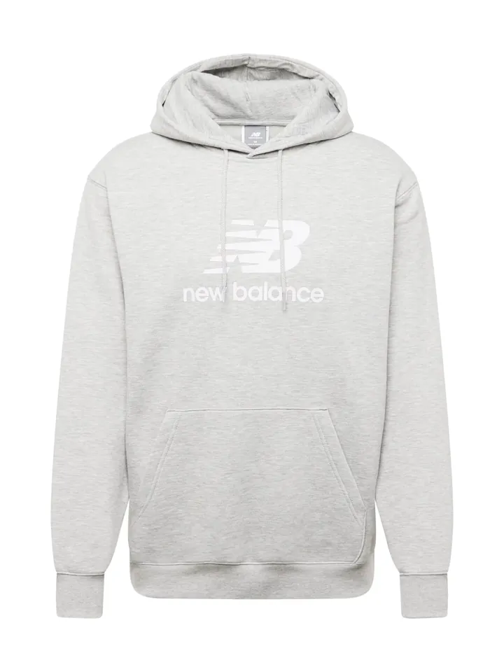 new balance Sudadera 'Essentials'  gris moteado / blanco