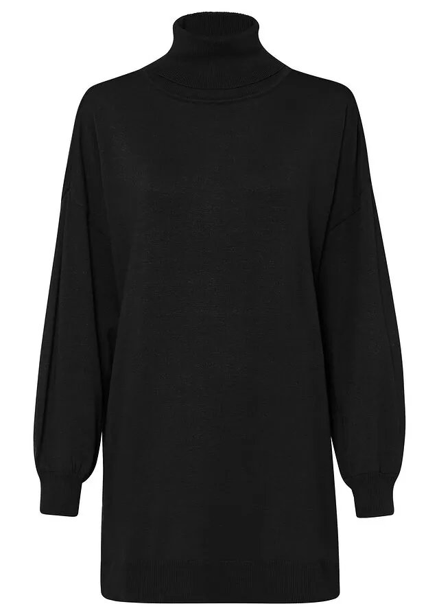 Jersey con cuello vuelto de mezcla de viscosa