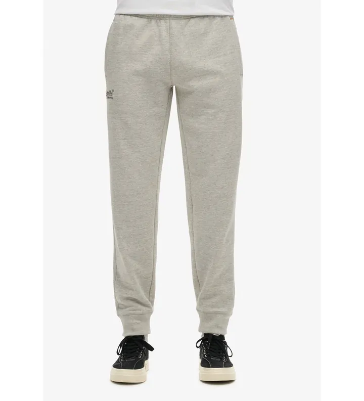 Superdry para hombre. M7011170A Pantalón Jogger con logotipo Essential gris (L), Casual, Algodón