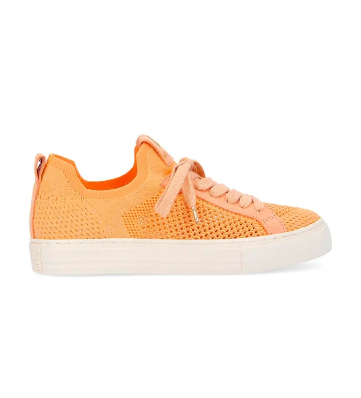 NO NAME para mujer. KNGHFX0 Zapatillas de tejido con cierre de cordones naranja (36), Tela, Plano, Casual