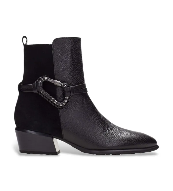 Hispanitas para mujer. PHI254297 Botines de Piel Verona negro (36), 3 a 5cm, Cremallera, Casual