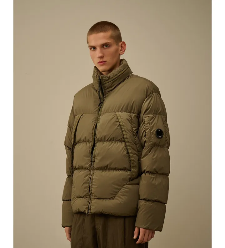 C.P. Company para hombre. 19CMOW239A005864G Abrigo Nycra-R Hooded Down verde (M), Casual, Poliamida