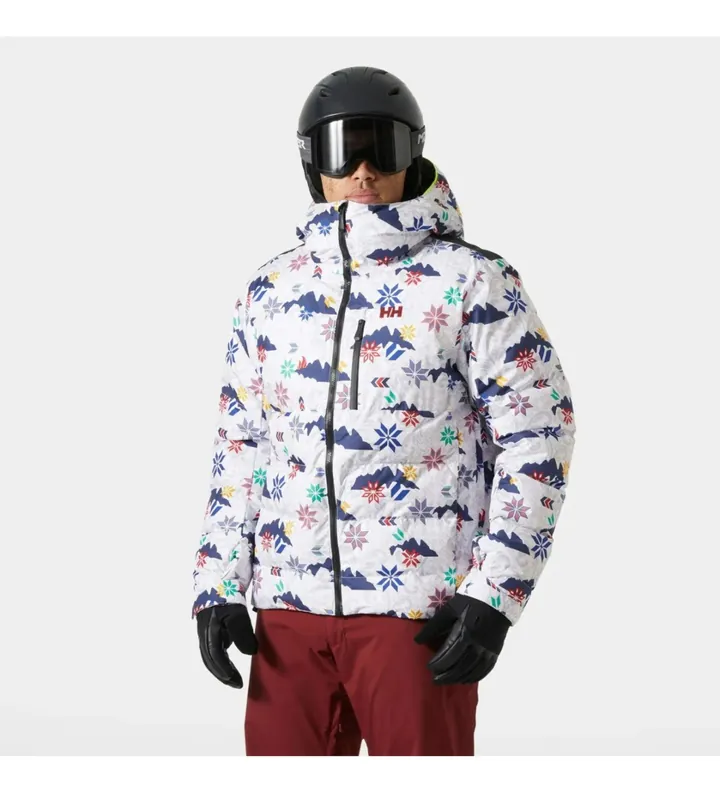 Helly Hansen para hombre. 66043 Chaqueta Kvitfjell Race Puffy blanco (L), Casual, Poliéster