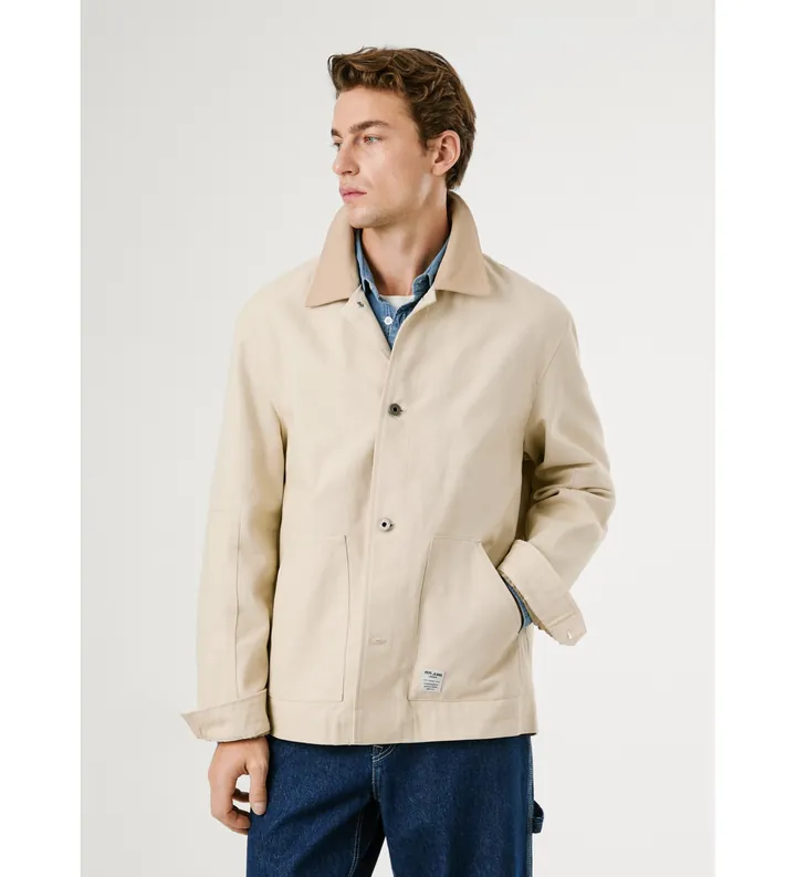 Pepe Jeans para hombre. PM4027167 Cazadora Jobriath beige (L), Casual, Algodón
