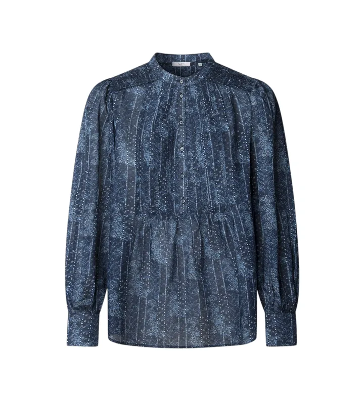 Pepe Jeans para mujer. PL3051284 Blusa Pay azul (M), Casual, Viscosa, Manga larga